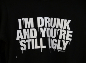 drunk, lol, print, t-shirt, ugly