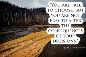 ... But You Are Not Free To Alter The Consequences Of Your Decisions