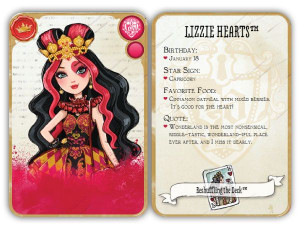 ... Ever After High Lizzie Hearts, Ever After High Characters, Cards