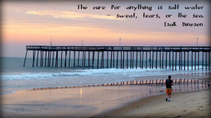 The cure for anything is salt water - tears, sweat, or the sea.