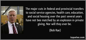 The major cuts in federal and provincial transfers to social service ...