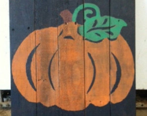 Fall or Halloween wood wall hanging - pumpkin - Autum - harvest ...