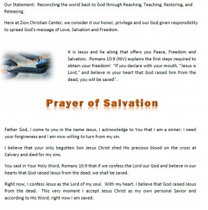 Salvation Prayer