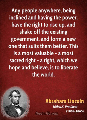 Abraham Lincoln Power Quotes