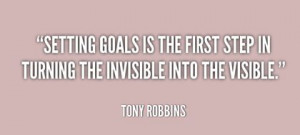 Setting goals Tony Robbins picture Quote