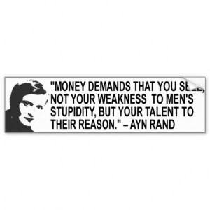 Ayn Rand quote Bumper Stickers