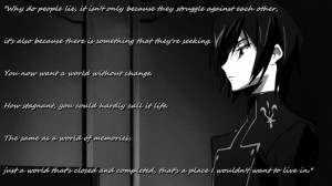 Code Geass Lelouch Quotes