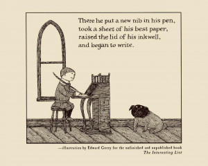 Drawing by Edward Gorey - click for larger version