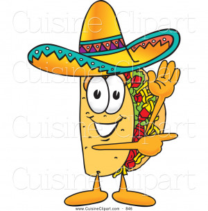 Clipart Picture Taco Mascot Cartoon Character Screaming Into