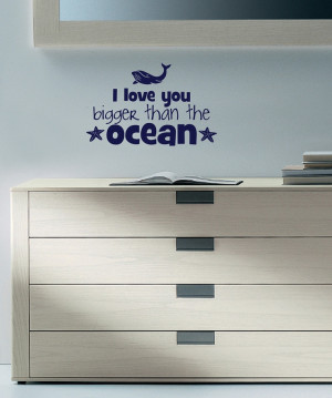 Navy 'Bigger Than the Ocean' Wall Quote | Daily deals for moms, babies ...