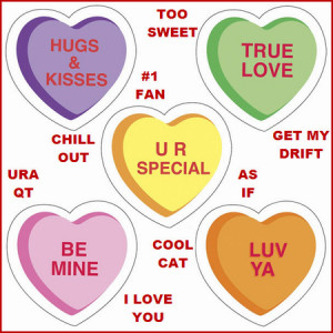 Valentine Candy Hearts Sayings