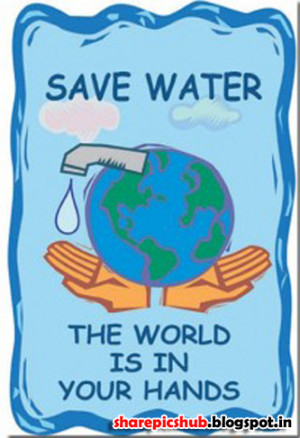 Save Water The World Is In Your Hands - Water Quote