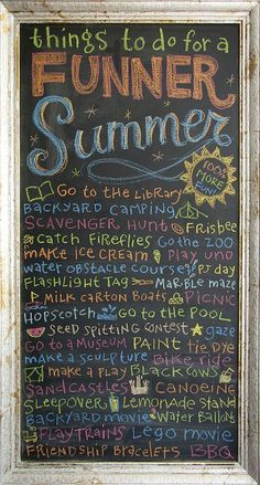 Summer Chalkboard Art