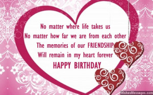 Birthday greeting card for best friend