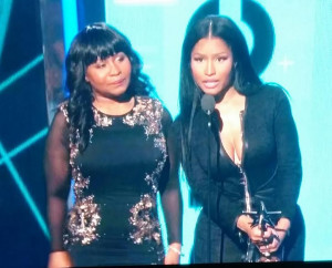 Nicki Minaj shows off her Mum for the first time at the BET awards