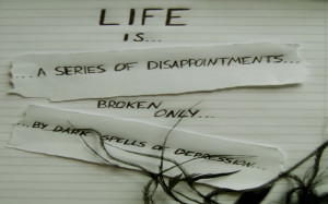 Life and Disappointments Inspirational Quote wallpaper