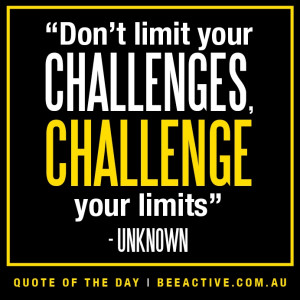 Motivational fitness quotes on challenge