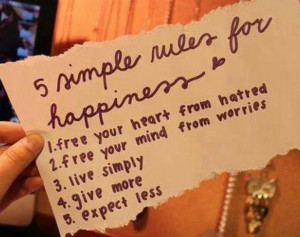 simple rules...