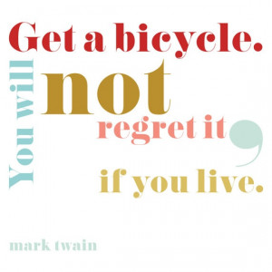 Mark Twain bicycle quote print | $22 | hello there, design
