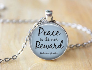 ... own Reward Quote Necklace by ShakespearesSisters, $9.25 Gandhi quote