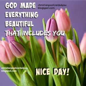 ... christian nice day card, nice christian quotes for you, free card