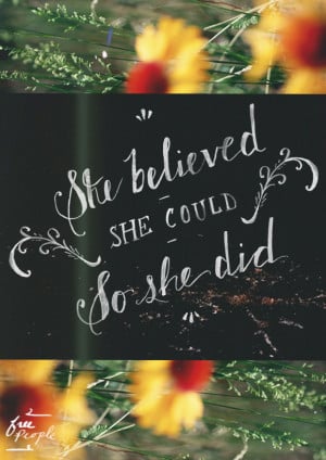 Post image for Monday Quote: She Believed