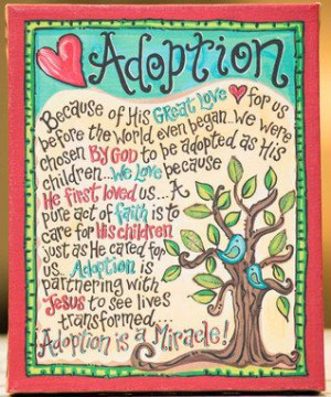 Adoption' Tabletop Canvas