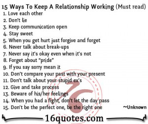 15 Ways To Keep A Relationship