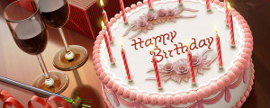 Happy Birthday, Wine, Cake, Candles, Creative, Holiday