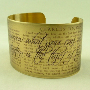 David Copperfield by Charles Dickens Literary Quote Brass Cuff ...