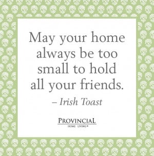 an Irish toast - cute for a house warming card!