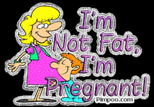 Graphics / Cute Saying / I'm Not Fat, I'm Pregnant Glitter Graphic