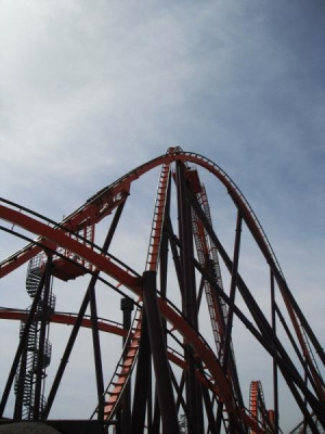 Raging Bull Roller Coaster At Six Flags