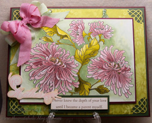 Here's the 'Card' I made for my Mom. Hopefully she got it already, so ...