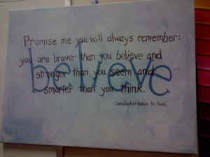 Another favorite quote is painted on the wall in Little Man's room: