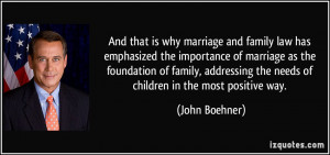 family law has emphasized the importance of marriage as the foundation ...