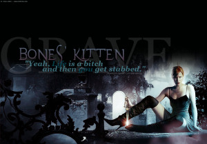 Cat and Bones by creature-in-night