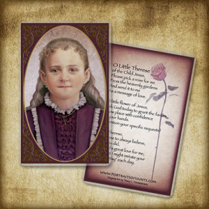 The Little Flower, Saint Therese of Lisieux Holy Card / Prayer Card ...
