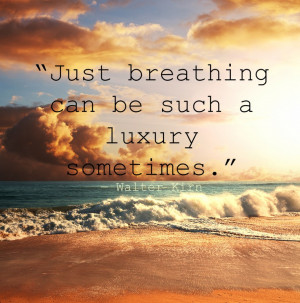 Just Breathing Can Such Luxury...