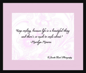 marilyn monroe quote keep smiling quote marilyn monroe keep smiling ...