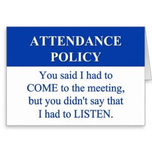 Following the Employee Attendance Policy (2) Cards