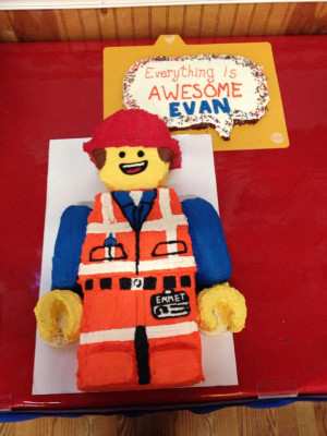 Emmet LEGO Movie Birthday Cakes