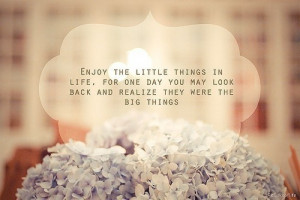 Enjoy The Little Things In Life ~ Happiness Quote