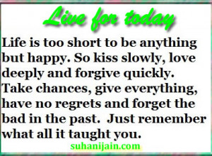 quotes about living for today