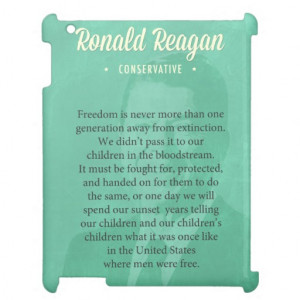 President Ronald Reagan Quote iPad Cover
