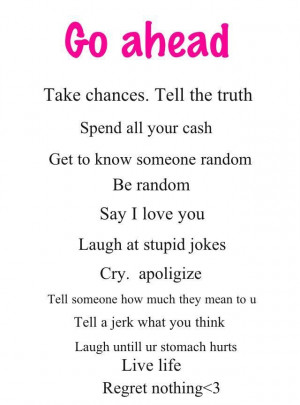 Take Chances...
