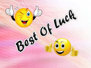 Best of Luck for Exam Wallpaper with smile