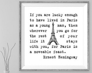 Ernest Hemingway quote, printable art motivational quote positive ...
