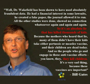 Vaccine deniers hate Bill Gates