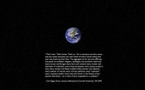 ... quote from Carl Sagan, and an additional image | Here it is: Cassini's
